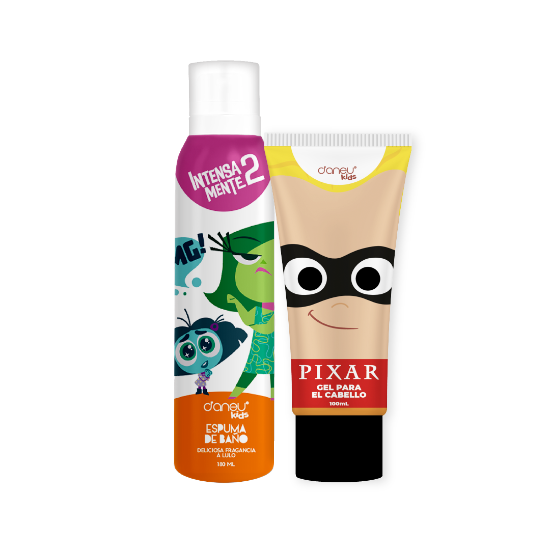 Combo Espuma de Baño Lulo Intensamente + Gel para el Cabello Pixar